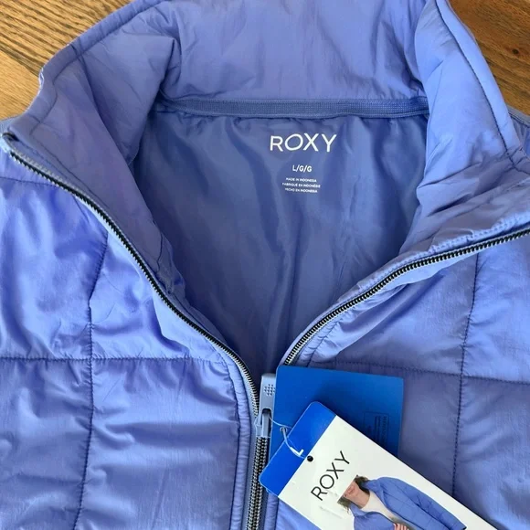 Roxy Quilted Puffer Jacket - Periwinkle Blue - Picture 4 of 10